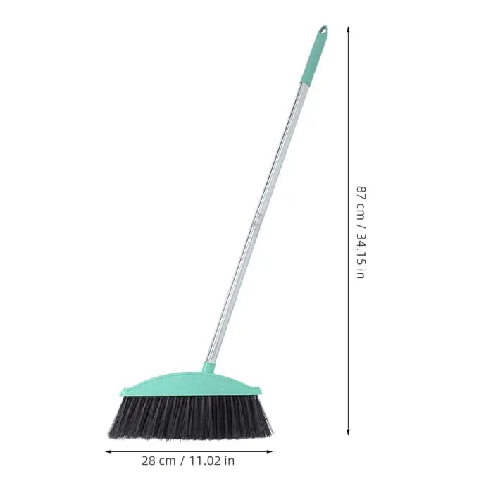 Balai professionnel robuste pour l'extérieur avec poils doux et manche long pour le nettoyage des pa