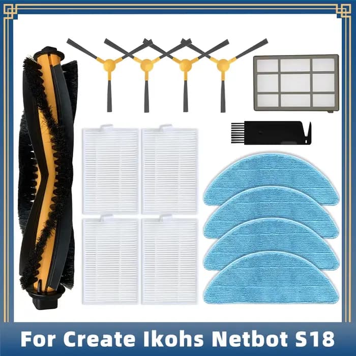 Compatible pour créer Ikohs Netbot S18 Robot aspirateur pièces de rechange accessoires côté princi