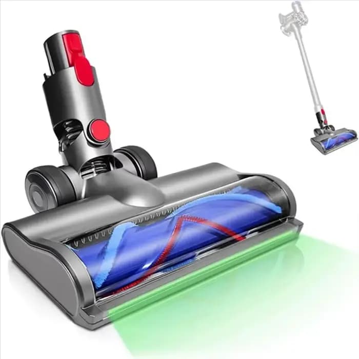 Tête de nettoyage pour aspirateur Dyson V7 V8 V10 V11 V15, avec phares LED pour tapis de sol en bois