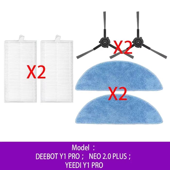 Accessoires pour aspirateur robot Ecovacs DEEBOT Y1 PRO ; NEO 2.0 PLUS ;YEEDI Y1 PRO, brosse latéral