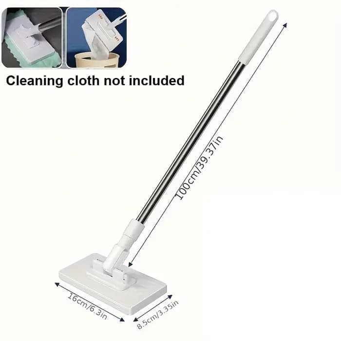 Serpillère plate compatible avec les chiffons de nettoyage standard pour cuisine, salle de bain, sol