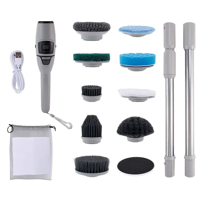 Brosse de nettoyage de salle de bain électrique 10 en 1, multifonctionnelle, domestique, sans fil, é