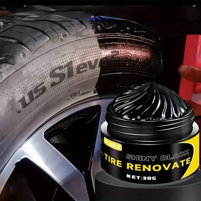 Cire pour pneus noire brillante 30g - Protection et réparation durables et longue durée pour tous ty