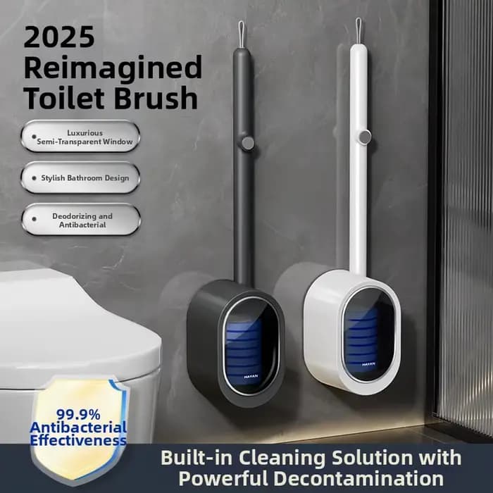 Kit de nettoyage de salle de bain avec brosse de toilette jetable, mural, sans Installation de perce
