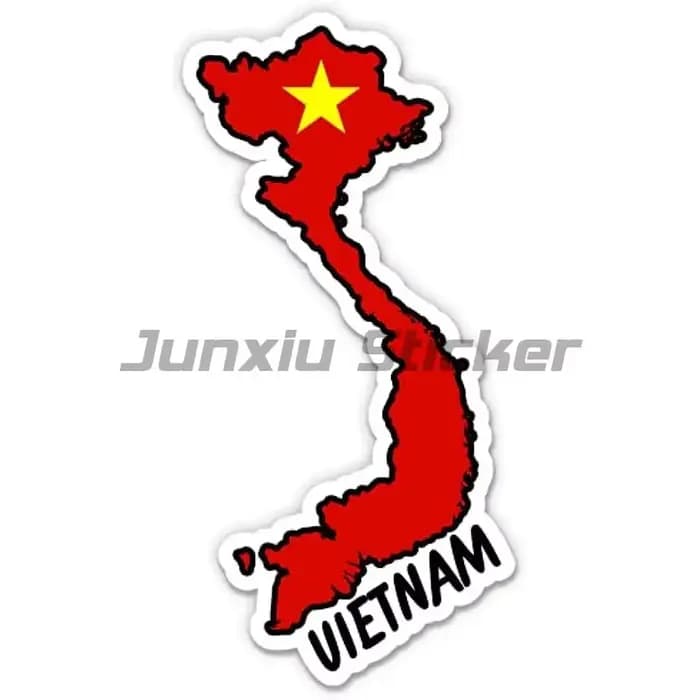 Autocollant drapeau du Vietnam pour décoration, vitre de voiture, mur, chambre, camion, casque, course, accessoires