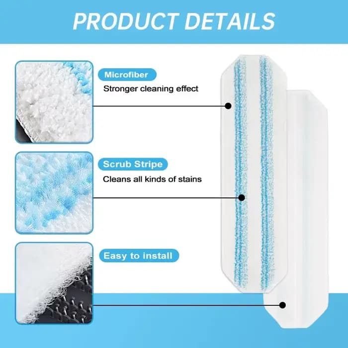 Chiffons de remplacement pour système de vadrouille plate Vileda H2prO
