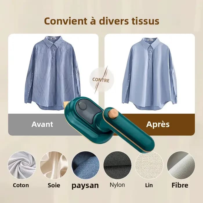 Mini défroisseur vapeur pour vêtements