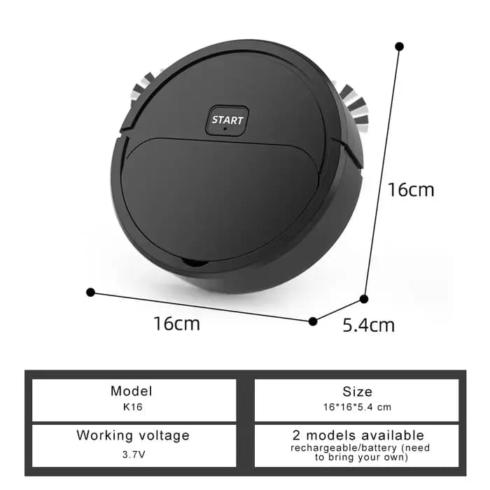 Aspirateur robot portable automatique 3-en-1 pour la maison