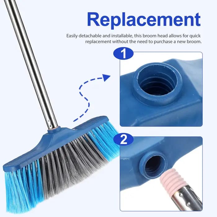 Tête de balai en plastique de remplacement pour le nettoyage domestique