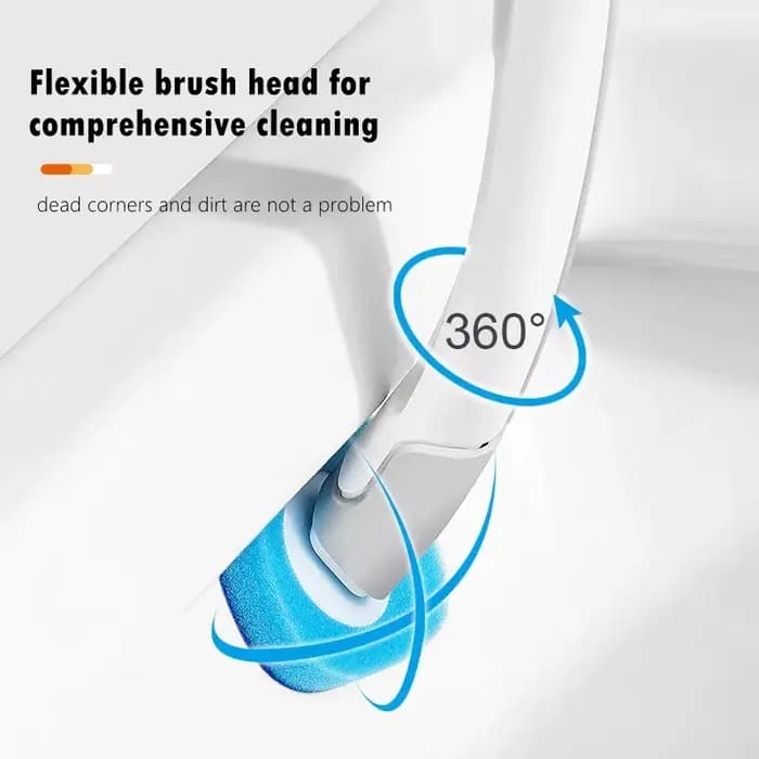 Brosse de toilette jetable avec liquide de nettoyage