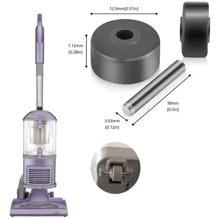 2 roues de brosse de sol pour aspirateur Shlavabo