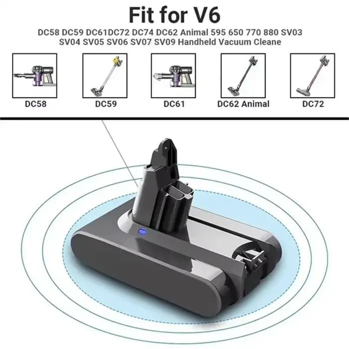 Batterie 21, 6 V 12800 mAh pour aspirateur Dyson V6