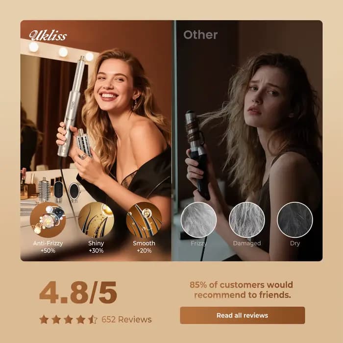 Sèche-cheveux 8 en 1, outils de coiffure, ensemble complet de moteur sans balais pour Salon 110000 Sèche-linge professionnel avec peigne