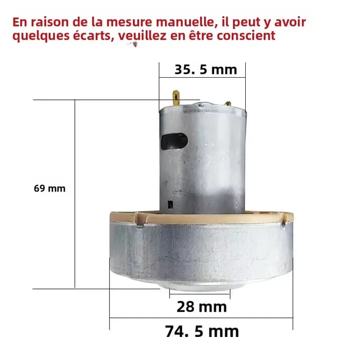 Moteur d'aspirateur 120W