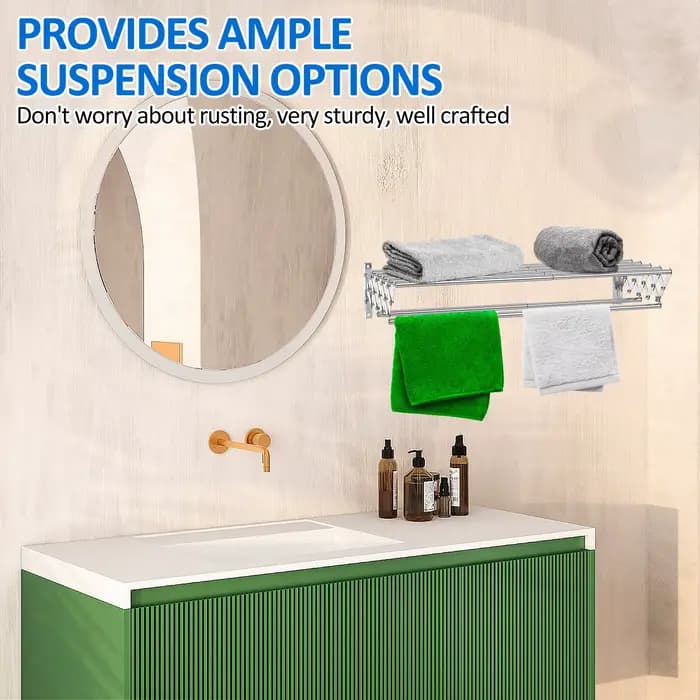 Support de séchage de linge pliable rétractable