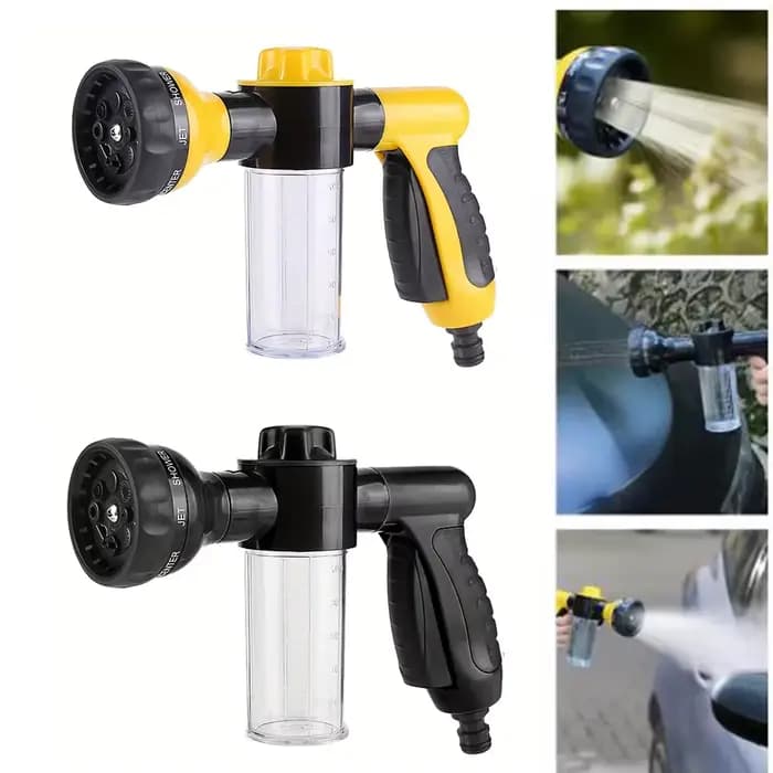 Pistolet à mousse haute pression 8 en 1 avec distributeur de savon pour lavage de voiture
