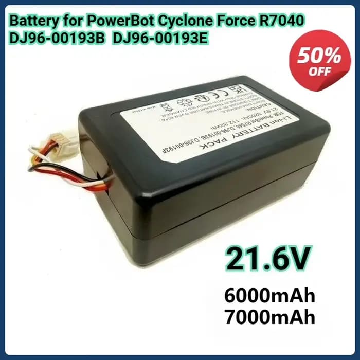 Batterie pour aspirateur Robot Samsung PowerBot Cyclone Force R7040 DJ96-00193B DJ96-00193E R1AM7010UW / AA