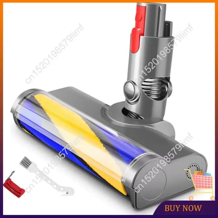Fixation d'aspirateur de sol en bois dur pour tête de brosse à rouleau souple Dyson V7 V8 V10 V11 V15 avec lumière