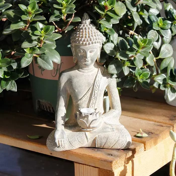 Statue de bouddha de méditation solaire