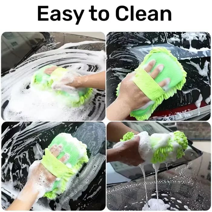 Éponge de lavage de voiture en microfibre