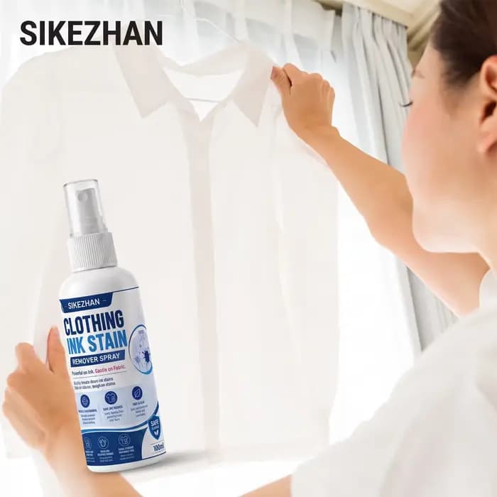 SIKEZHAN Spray Détachant pour Taches d'Encre sur Tissus