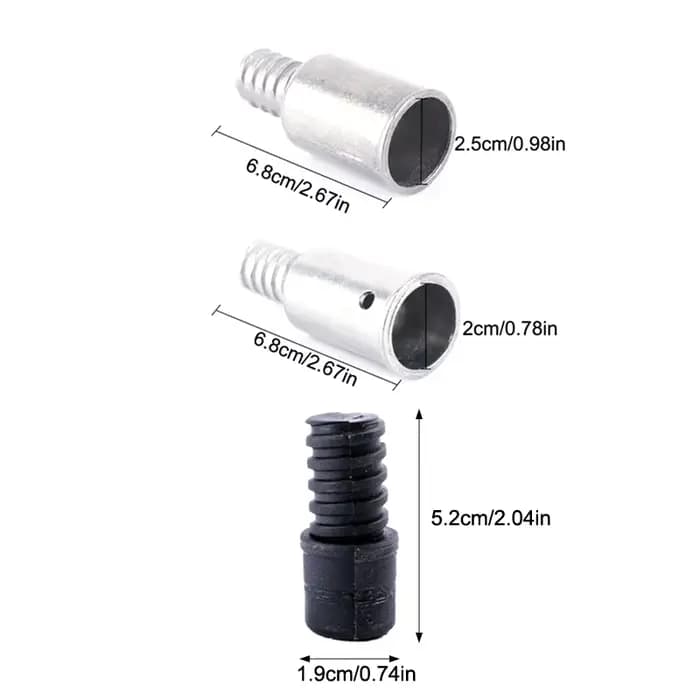 Adaptateur de balai avec poteaux d'extension filetés