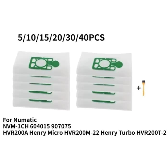 Sacs d'aspirateur pour Henry Hetty NVM-1CH 604015 907075 HEPA-Flo