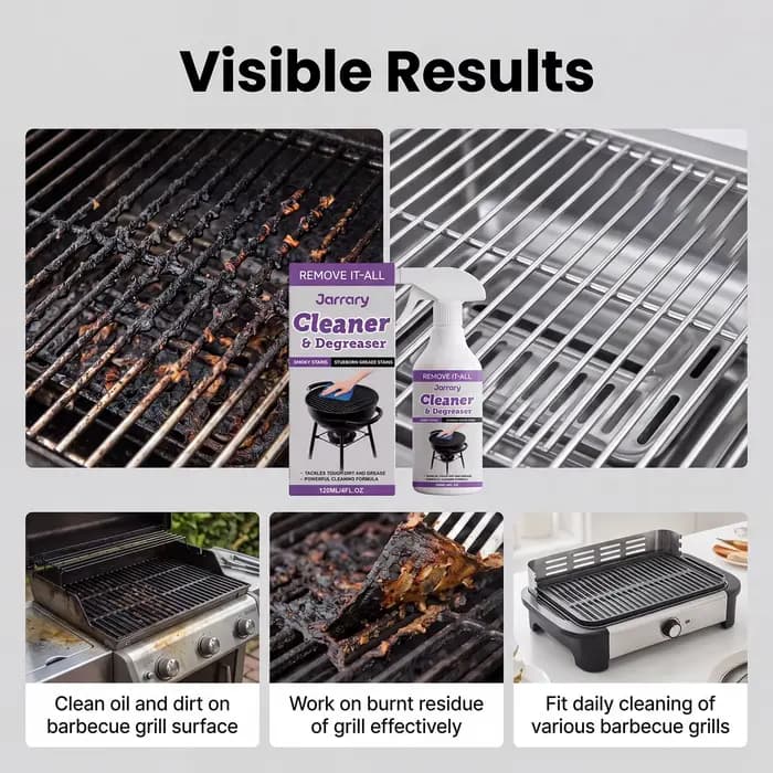 Dégraissant puissant pour grillades – Nettoyant mousse rapide pour taches d'huile de cuisine