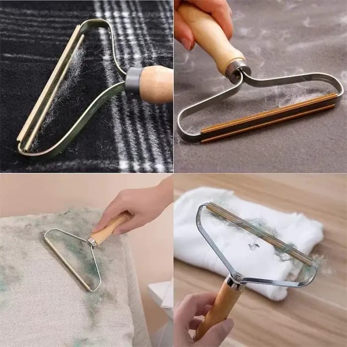 Brosse manuelle anti-peluches et poils d'animaux