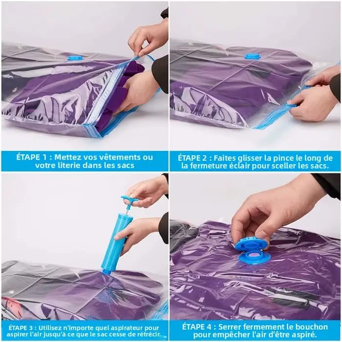 Sacs de rangement sous vide