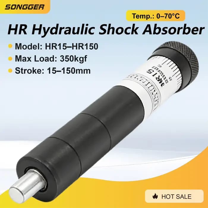 Amortisseur Hydraulique Réglable HR3140 HR3160 Course 15-150mm Absorbeur de Chocs à Huile pour Machines Industrielles Robotique CNC