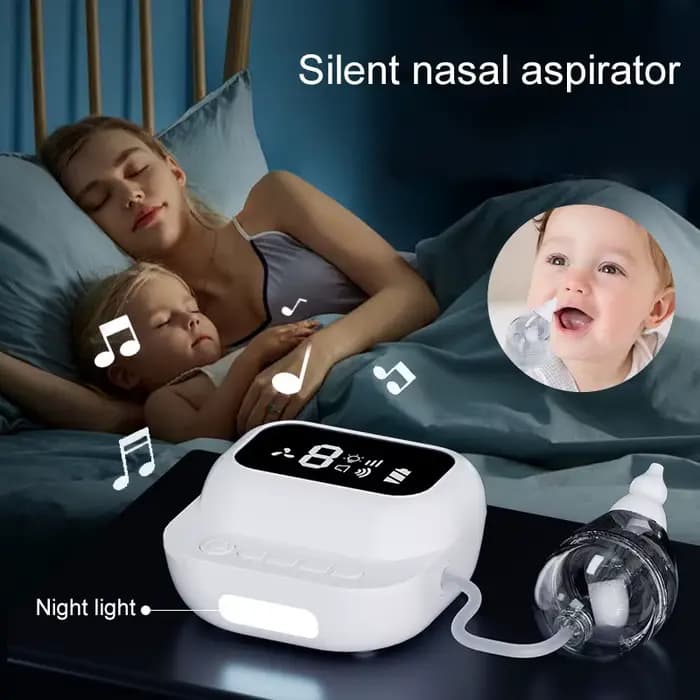 Nettoyeur de nez électrique avec musique et lueur douce aspirateur Nasal électrique puissant aspirateur Rechargeable pour aspirateur Nasal pour nourrissons
