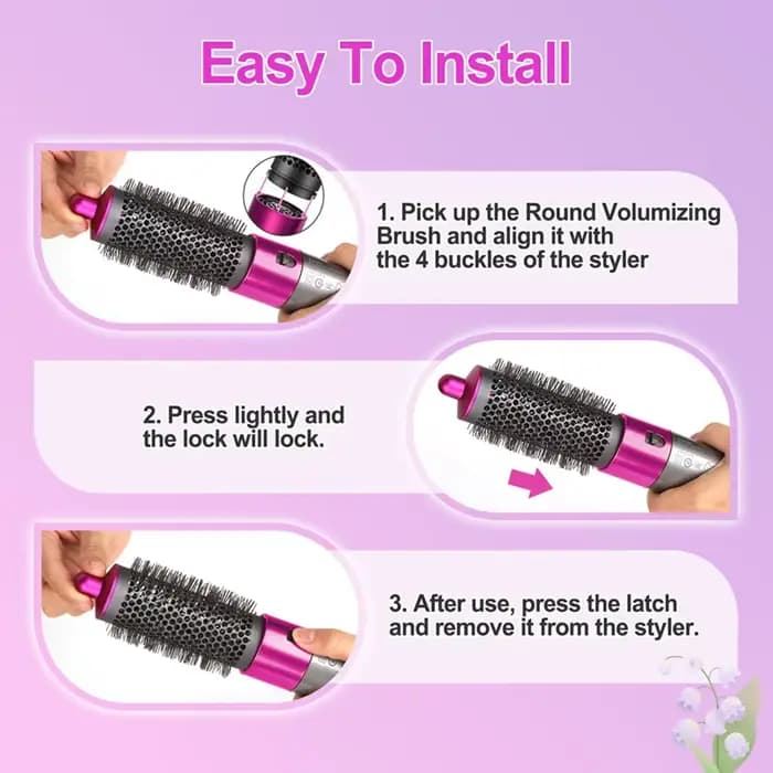 Brosse volumatrice ronde pour Dyson Airwrap, grand et petit, accessoire de rêve, améliore le volume et la polymérisation du styl