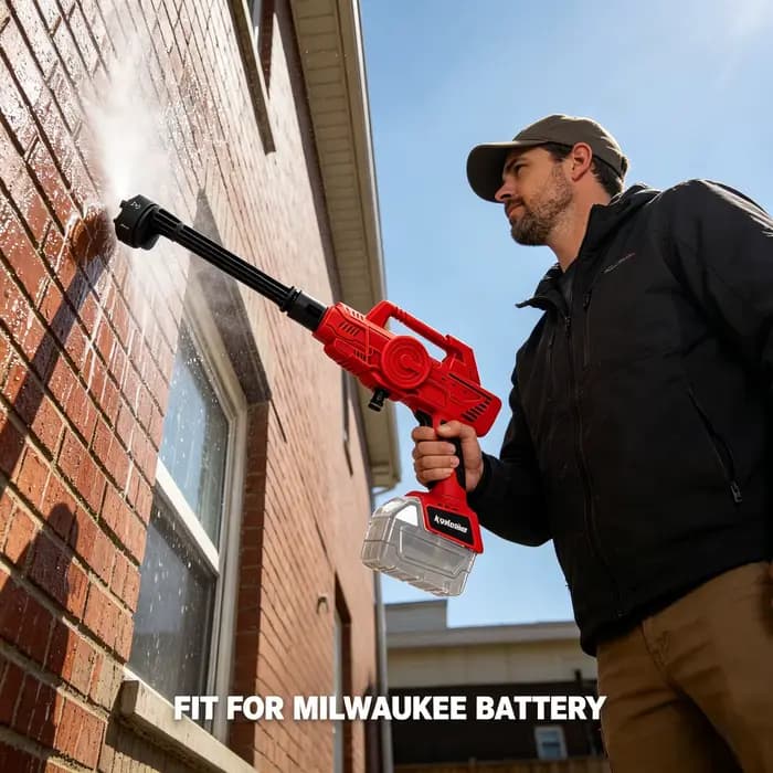Nettoyeur haute pression portable compatible avec la batterie Milwaukee M18