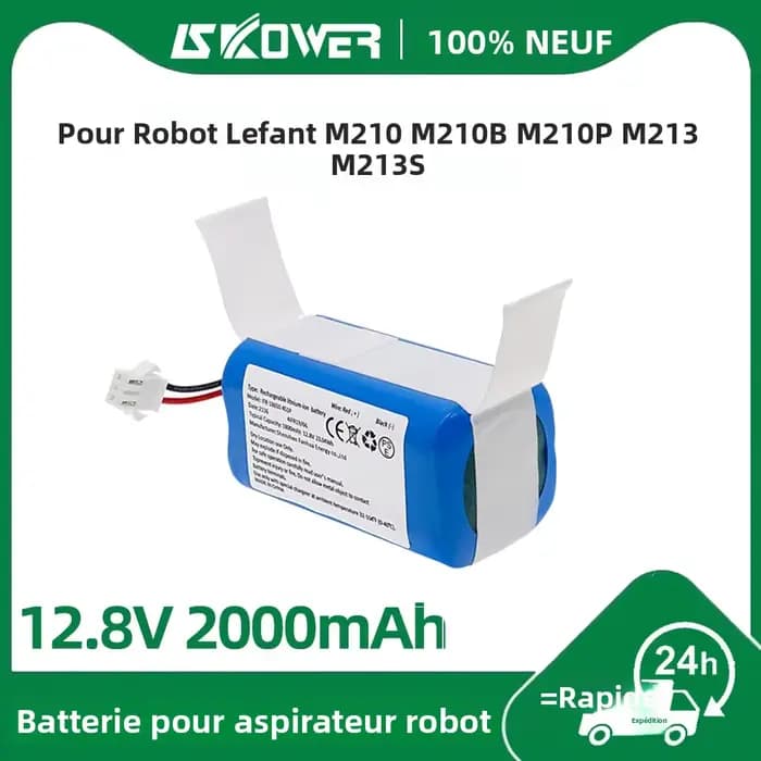 Nouvelle batterie de remplacement pour aspirateur robot Lefant M210 M210B M210P M213 M213S M201 M301