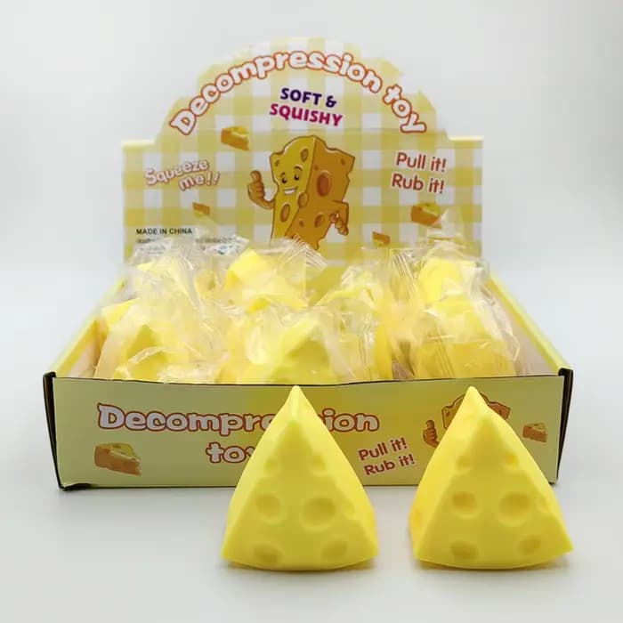 Jouet Squishy en forme de fromage, jouet à presser en forme de fromage, doux, mignon, anti-stress, à pincer, collant, à récupération lente, pour adultes