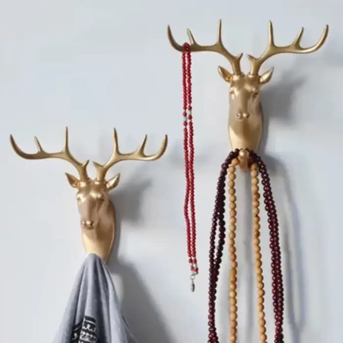 Crochets montés sur le mur Capuchons de manteau à tête d'animal Hanger mural Horse Giraffe Elk Elephant