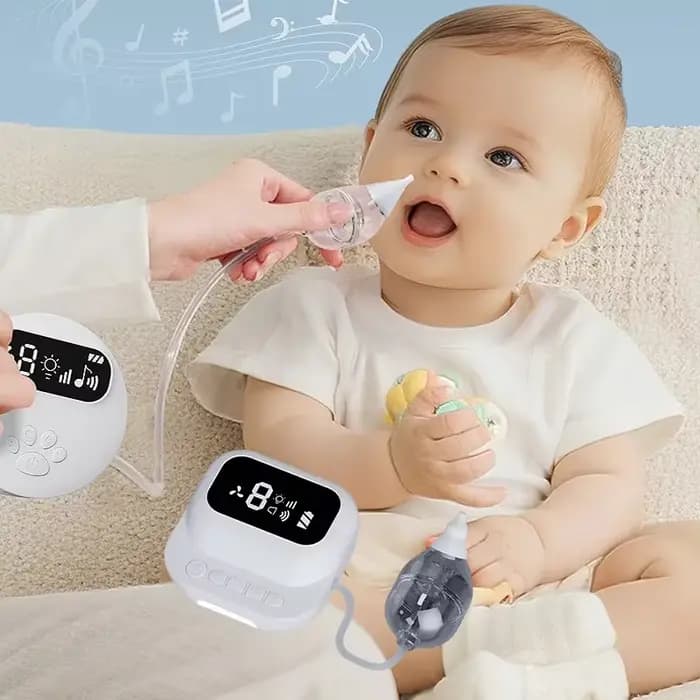 Nettoyeur de nez électrique avec musique et lueur douce aspirateur Nasal électrique puissant aspirateur Rechargeable pour aspirateur Nasal pour nourrissons