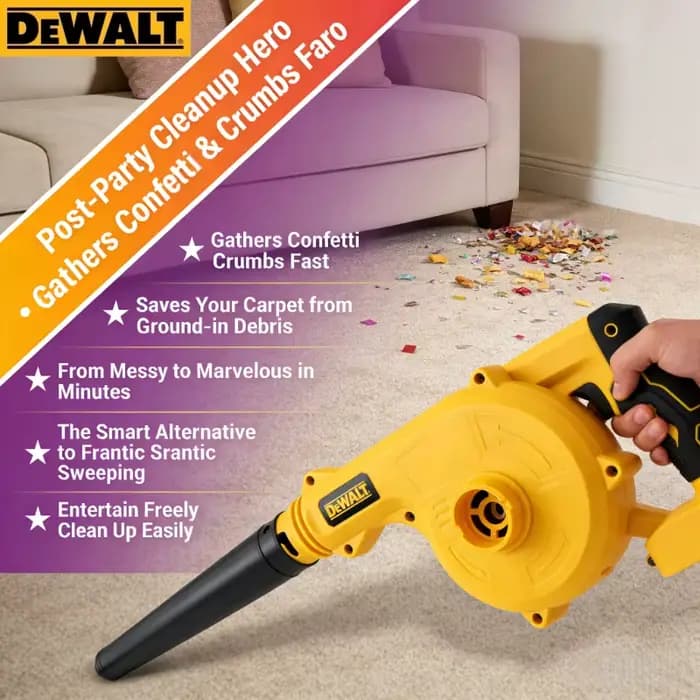 Souffleur et aspirateur sans fil Dewalt 2-en-1 : Outil électrique portable pour batteries