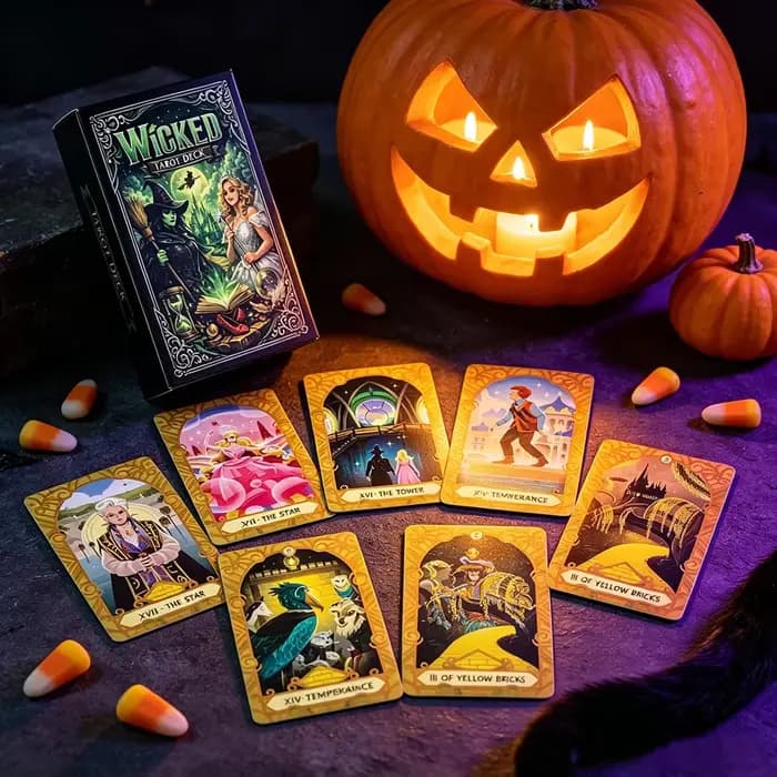 Jeu de tarot Wicked, 78 cartes en anglais, cartes de divination magique fantastique, cartes de divination des sorcières, prédiction du destin, jeu de société de tarot, guidance spirituel