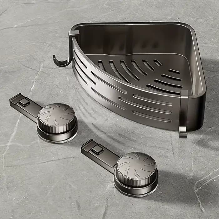 Support de salle de bain à ventouse peu encombrant