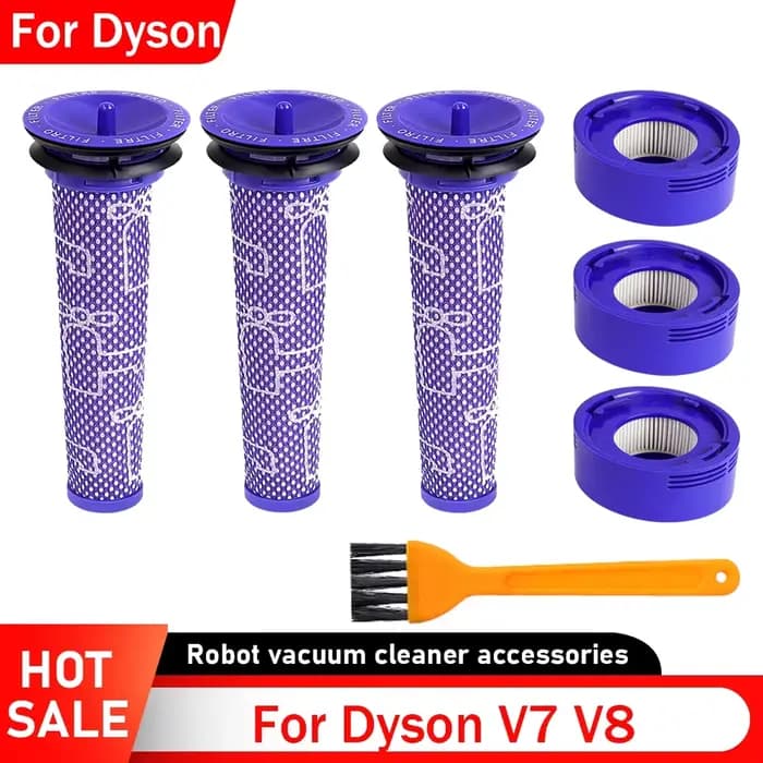 Kit d'aspirateur de remplacement de filtre pour aspirateur sans fil Dyson V7 V8 Absolute Animal