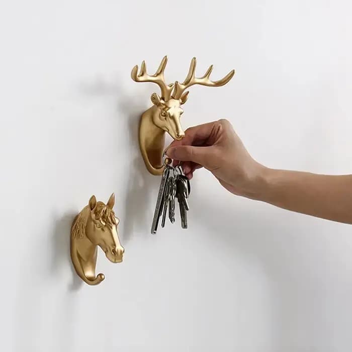 Crochet mural tête d'animal