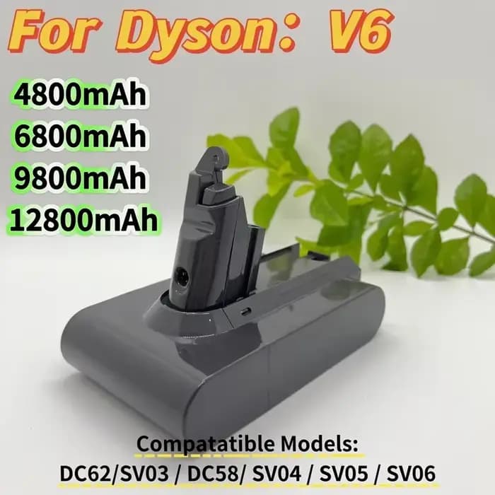Batterie 21, 6 V 12800 mAh pour aspirateur Dyson V6