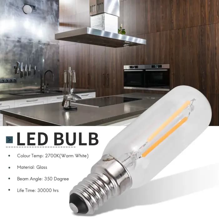 Ampoule LED blanche chaude pour hotte, 2 pièces, E14, 3W