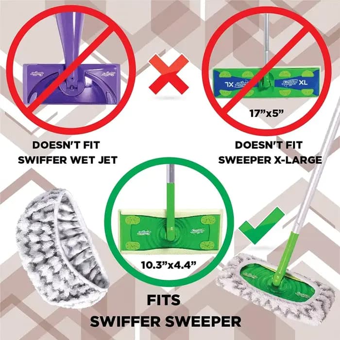 Tampons de vadrouille en microcarence réutilisables pour balayeuse Swiffer