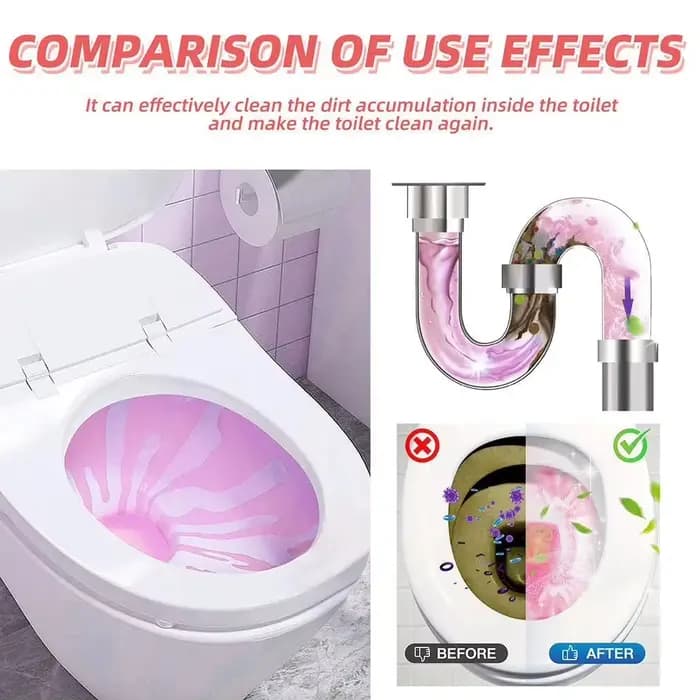Tablettes effervescentes pour le nettoyage des toilettes