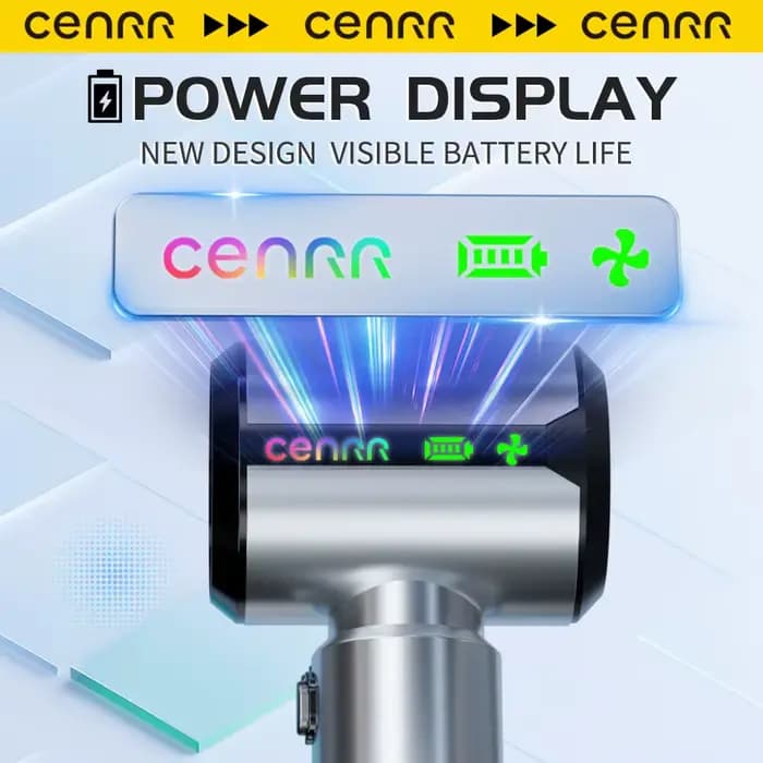 Aspirateur de voiture CENRR, nouveau, sans fil, mini, puissant, portable, avec affichage LED, lampe, pistolet à air, 7500mAh
