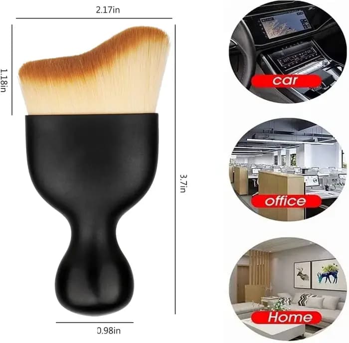 Brosse de détartrage de nettoyage intérieur de voiture, brosse de nettoyage de sortie d'air de climatiseur, brosse d'artefact de dépoussiérage de crevasses de voiture