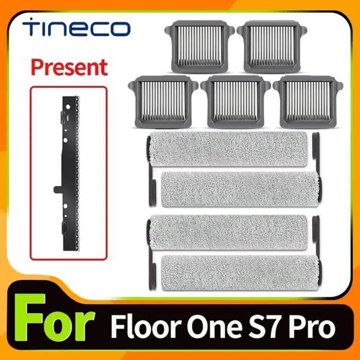 TINECO – rouleau de brosse Original et filtre HEPA pour aspirateur intelligent humide/sec Floor One S7 Pro